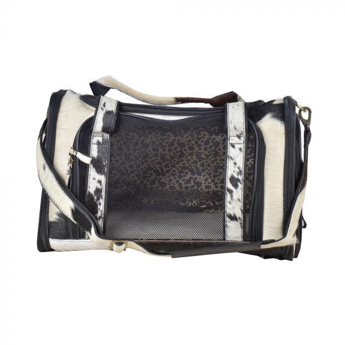 Myra Smoke Hairon Leather Dog Bag