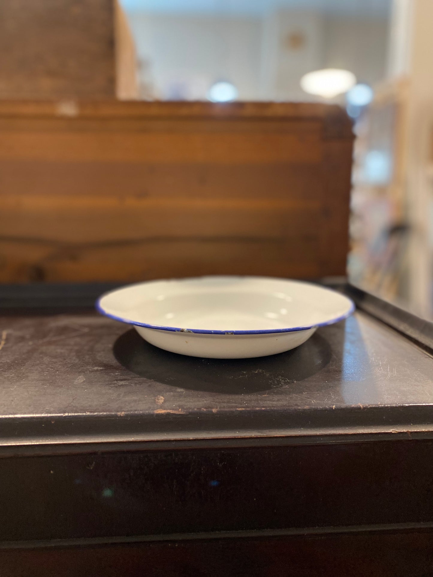 Vintage Swedish Enamel Berry Bowl