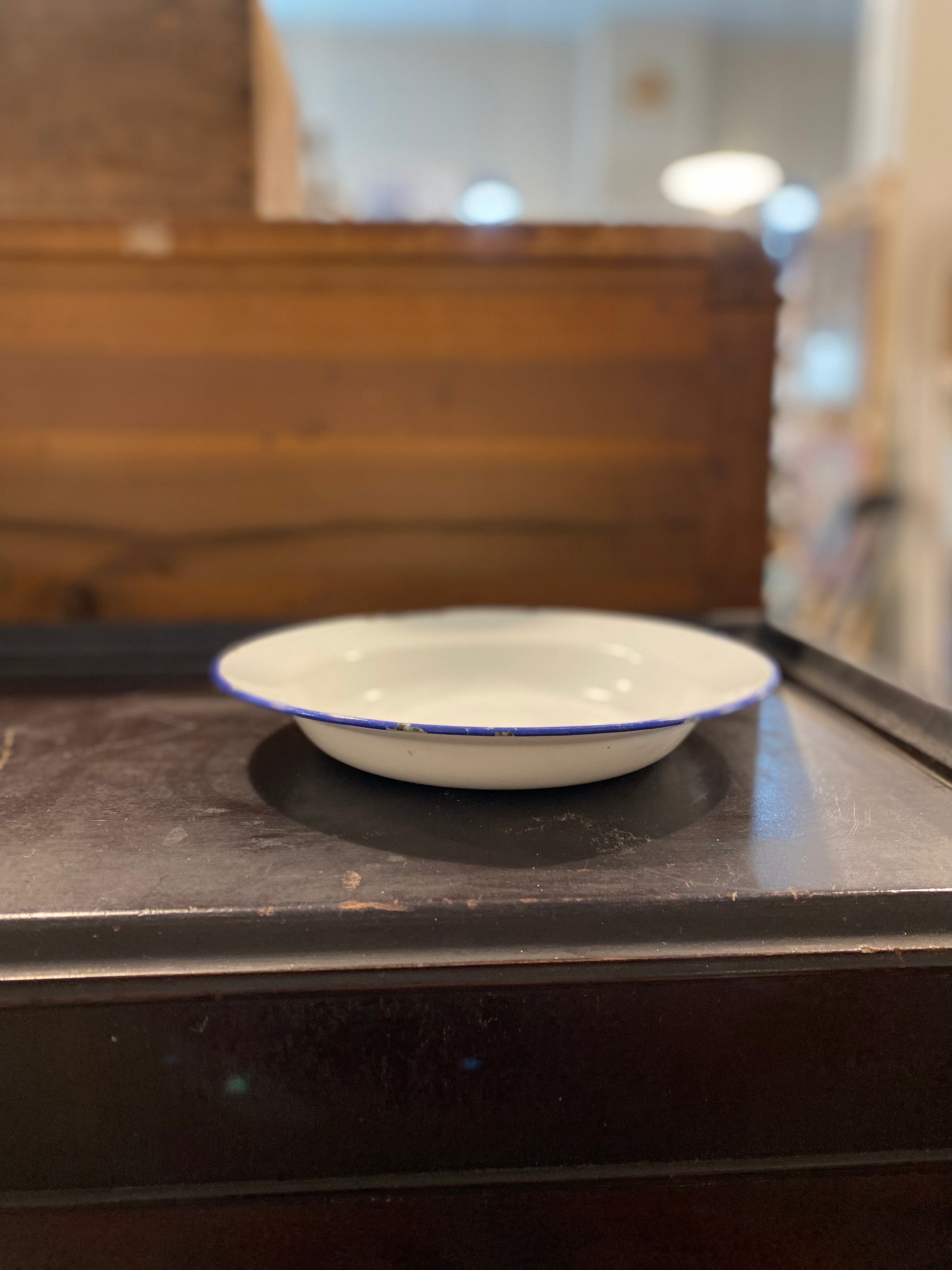 Vintage Swedish Enamel Berry Bowl