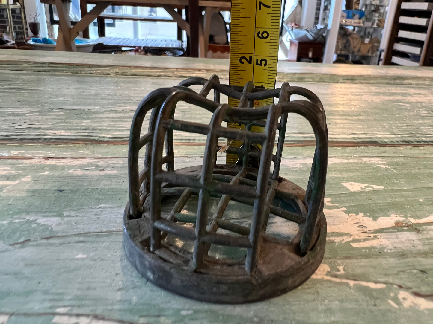 Small Vintage Metal Flower Frog