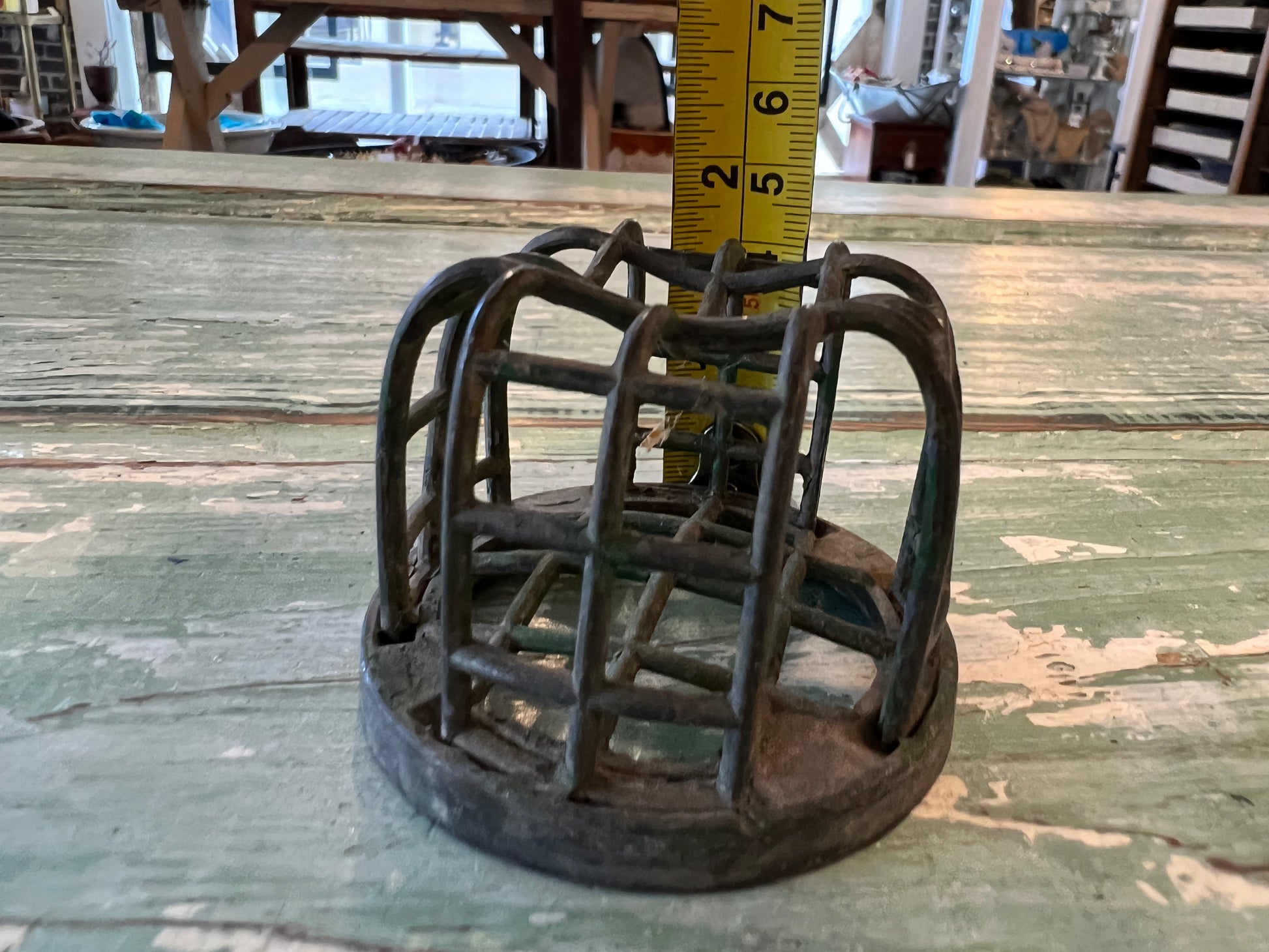 Small Vintage Metal Flower Frog