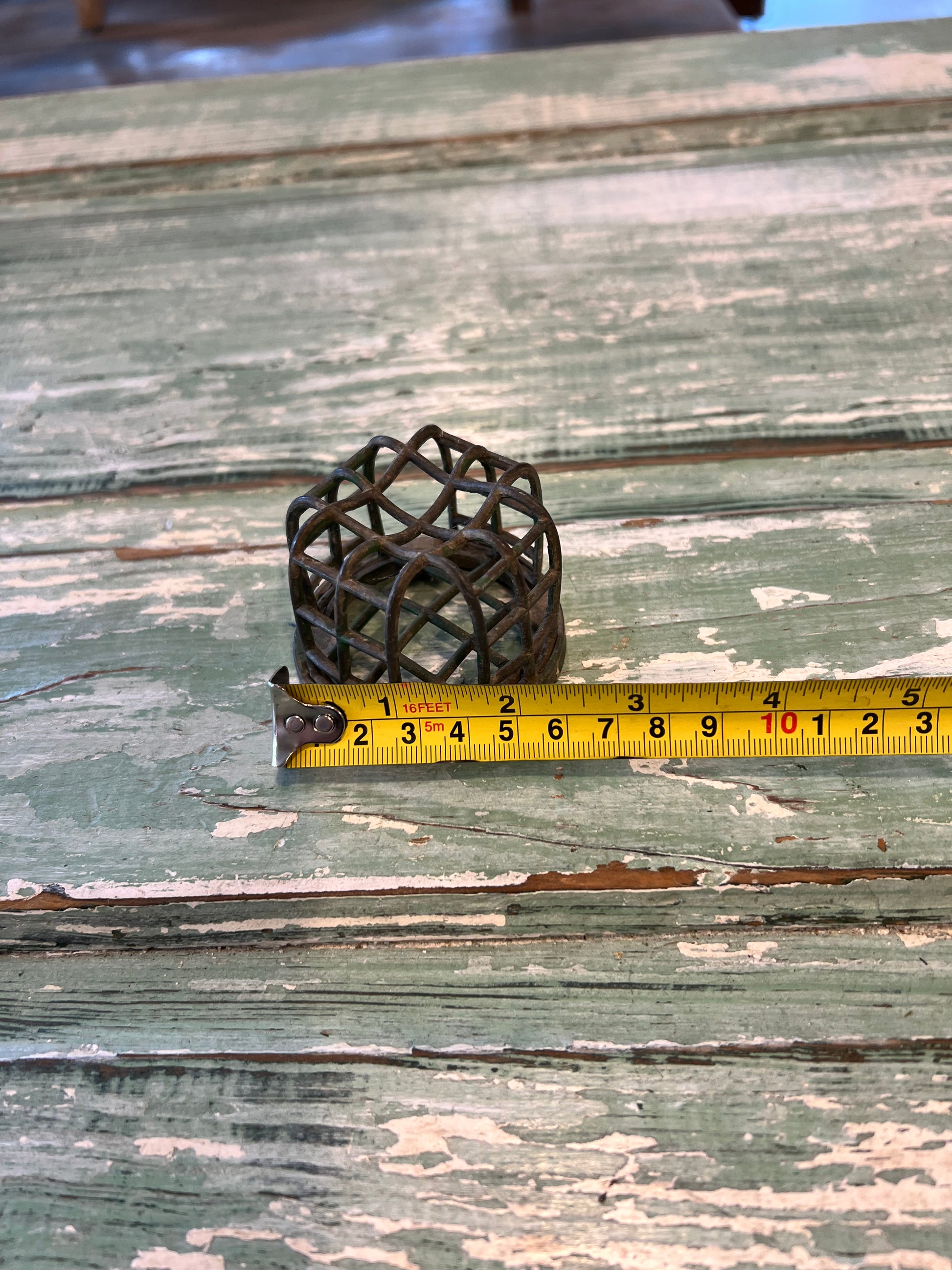 Small Vintage Metal Flower Frog