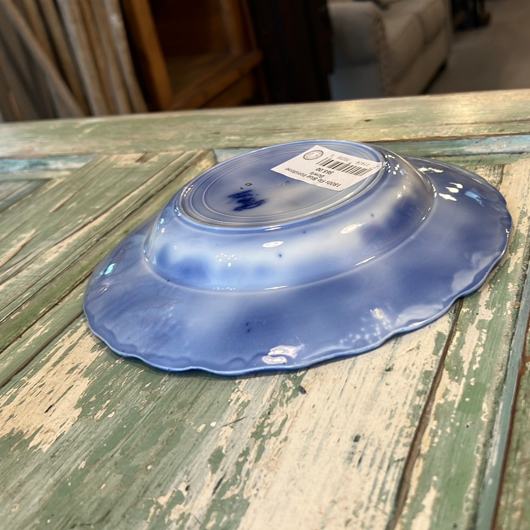 1800s Flo Blue Ironstone Bowl
