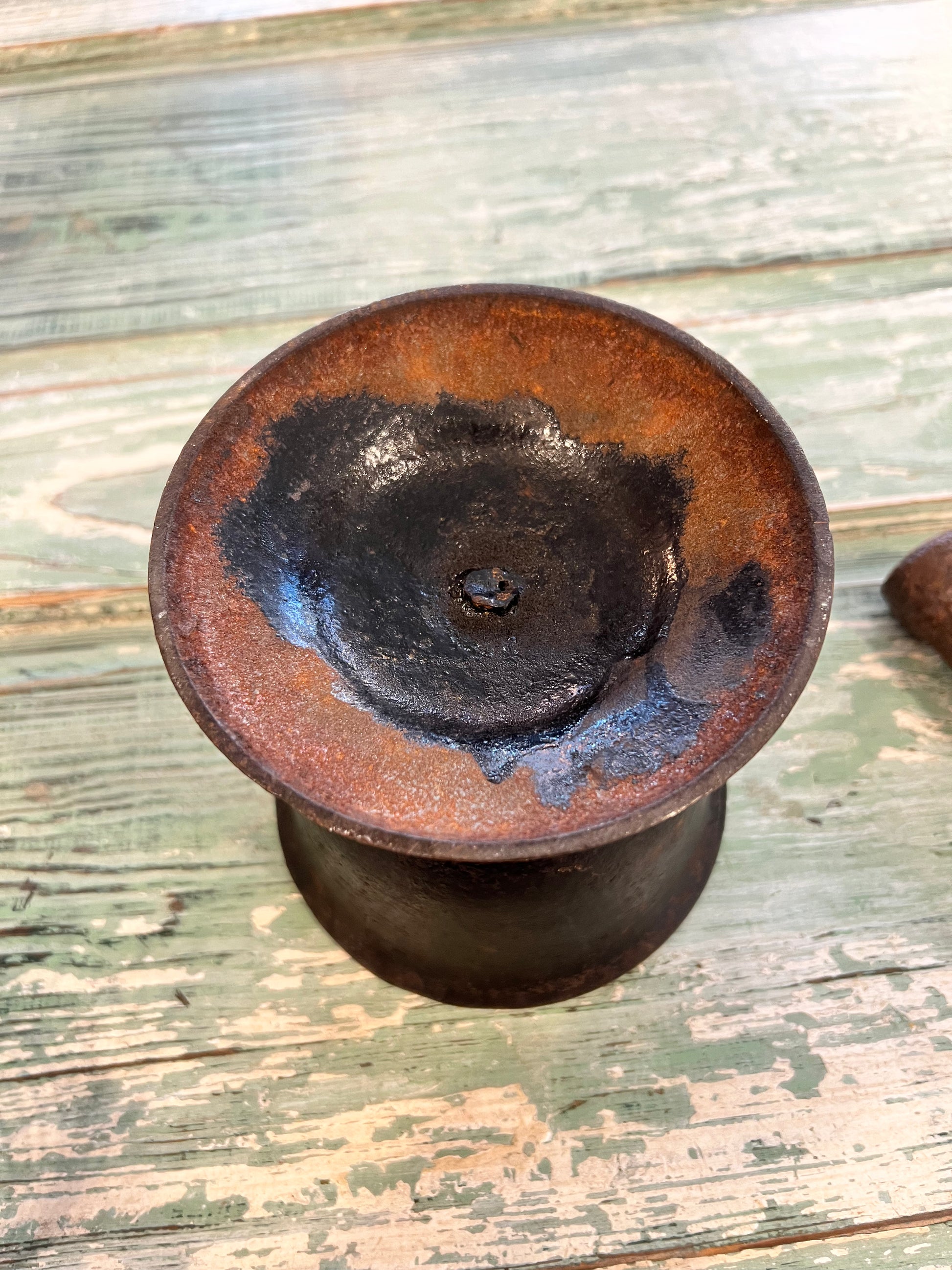 Antique Cast Iron Mortar & Pestle