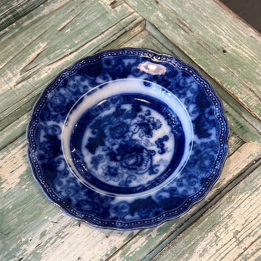 1800s Flo Blue Ironstone Bowl