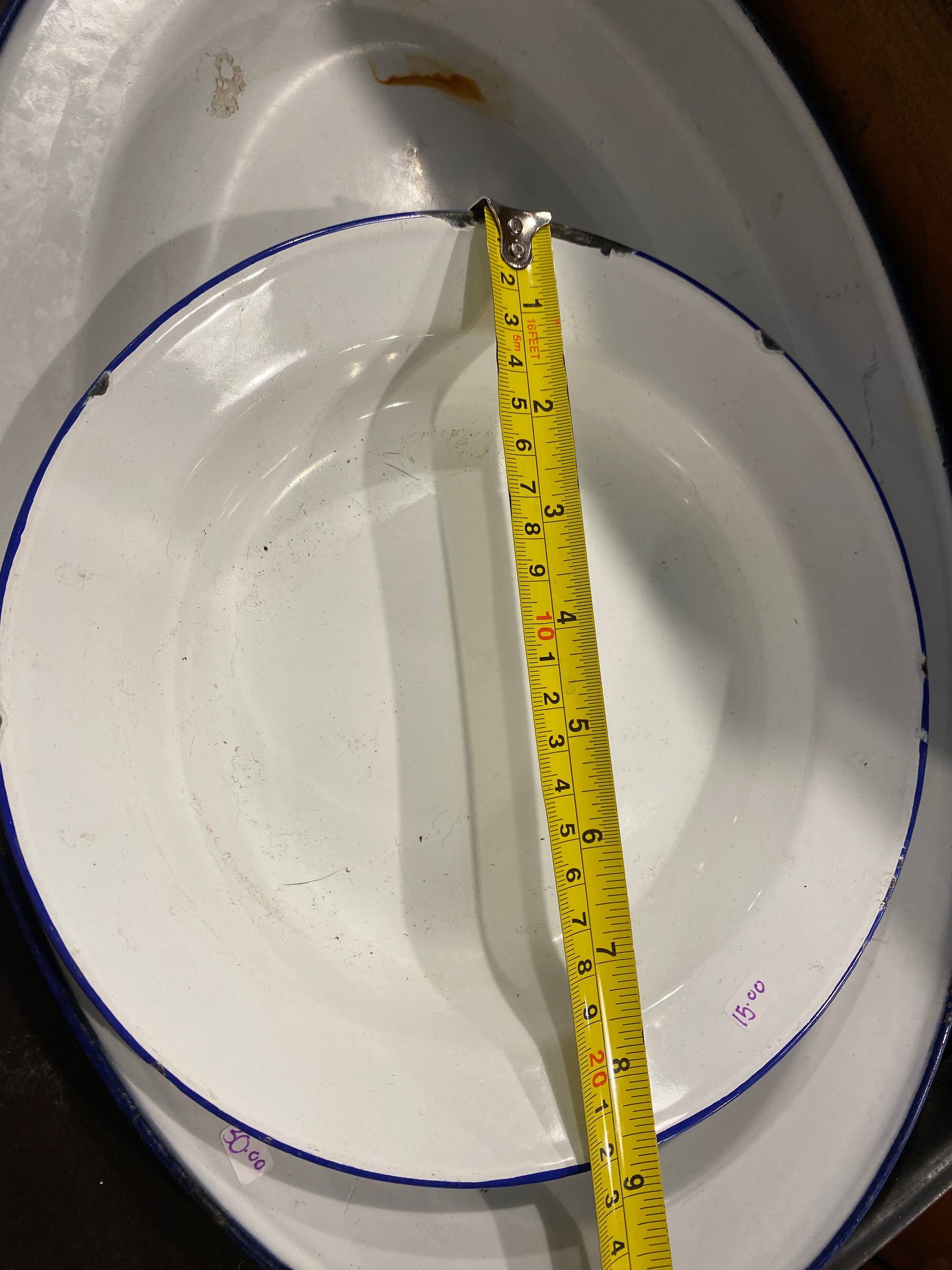 Vintage Swedish Enamel Berry Bowl