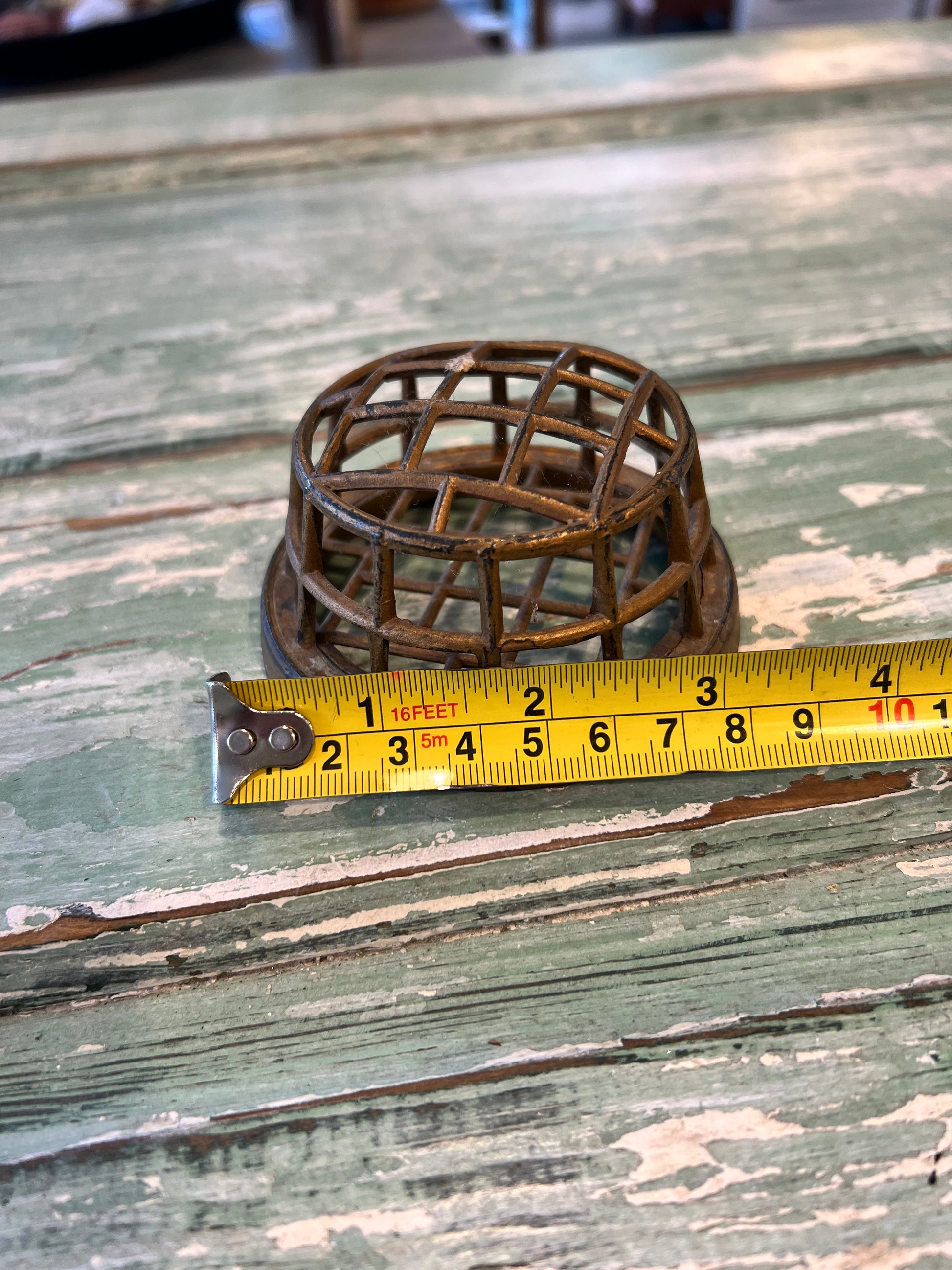 Small Vintage Metal Flower Frog