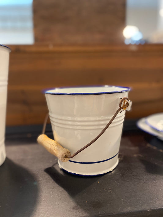 Vintage Swedish Enamel Small Pale