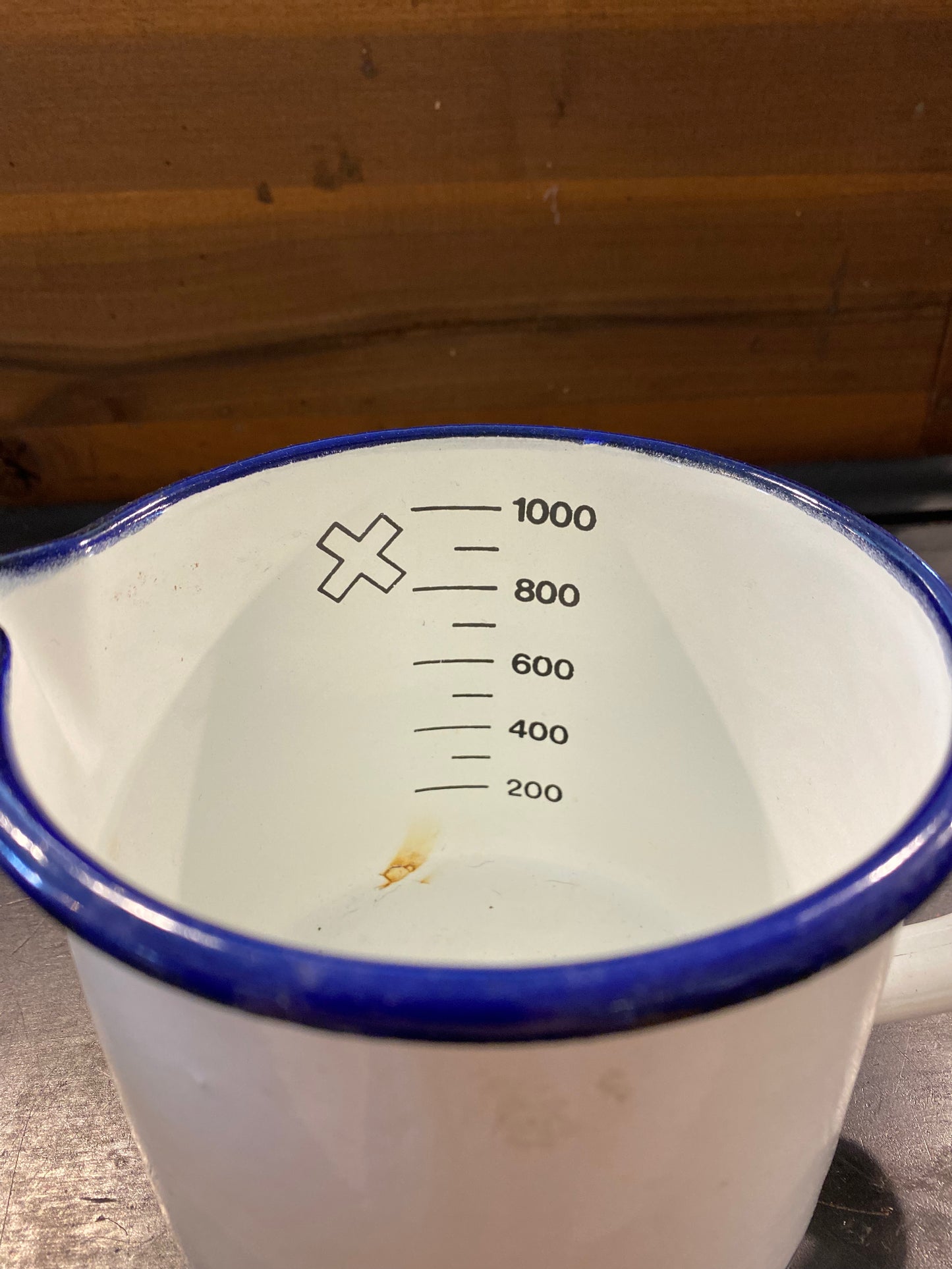 Vintage Swedish Enamel Measuring Cup