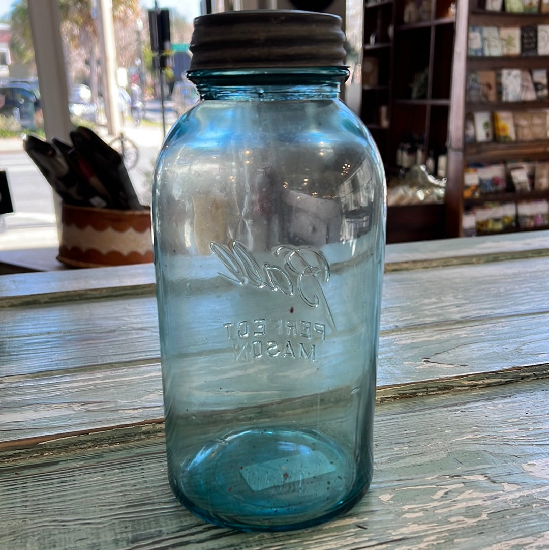 1/2 Gal. 1923-1933 Blue Ball Mason Jar
