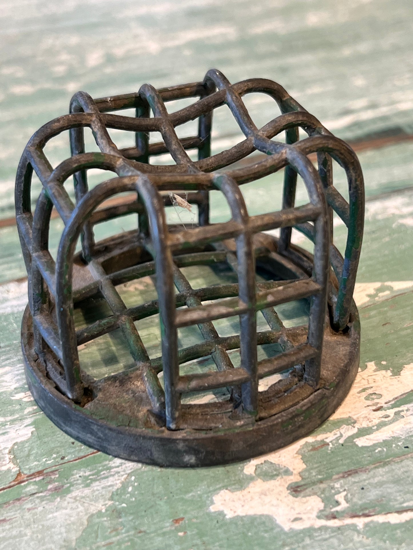 Small Vintage Metal Flower Frog