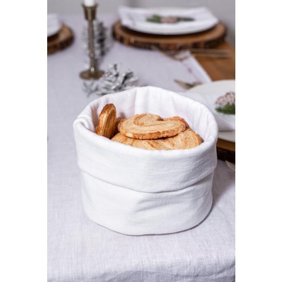 Linen Bread Basket - The Mustard Seed Collection, The Seed
